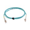 Jumper De Fibra Óptica Multimodo 50/125 Xglo Om3 Lclc Duplex Ofnr Color Aqua 3 Metros