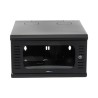 Gabinete Para Montaje En Pared Fijo Con 4 Unidades De Rack De 19in Puerta De Cristal Templado Fabricado En Acero