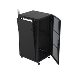 Gabinete Profesional Para Telecomunicaciones De Piso 24 Ur 600 Mm De Profundidad Puerta Ventilada Y Chapa De Seguridad Con Llave