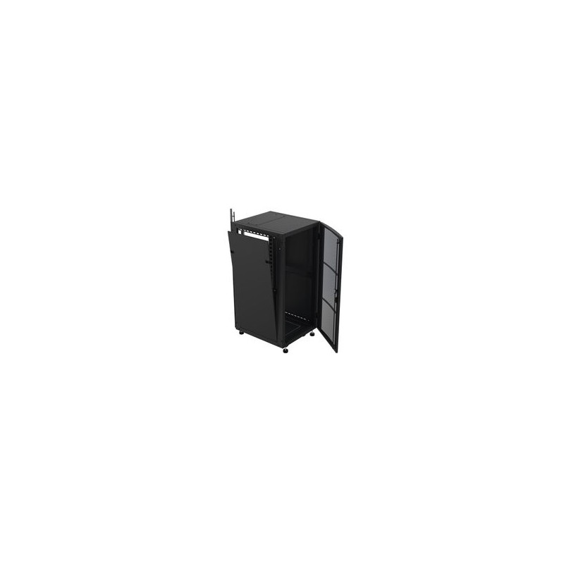 Gabinete Profesional Para Telecomunicaciones De Piso 24 Ur 600 Mm De Profundidad Puerta Ventilada Y Chapa De Seguridad Con Llave