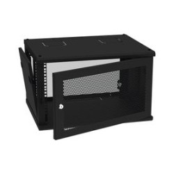 Gabinete De Pared Fijo Puerta Perforada Rack 19 De 6 Ur (600 X 355 X 523 Mm)(an X Al X Prof.) Color Negro