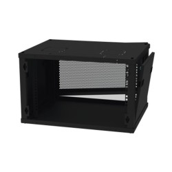 Gabinete De Pared Fijo Puerta Perforada Rack 19 De 6 Ur (600 X 355 X 523 Mm)(an X Al X Prof.) Color Negro