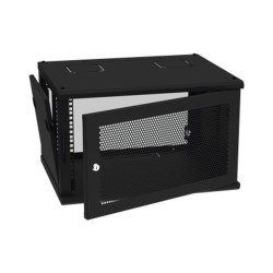 Gabinete De Pared Fijo Puerta Perforada Rack 19 De 6 Ur (600 X 355 X 523 Mm)(an X Al X Prof.) Color Negro