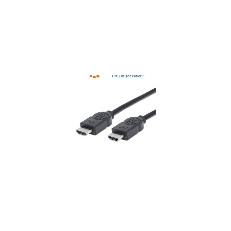 Manhattan 323239 Cable Hdmi  De Alta Velocidad De 5 Metros/ Resolución 4k30hz/ Soprota 3d/ Hdmi Macho A Macho/ Soporta Canal De