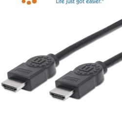 Manhattan 323239 Cable Hdmi  De Alta Velocidad De 5 Metros/ Resolución 4k30hz/ Soprota 3d/ Hdmi Macho A Macho/ Soporta Canal De