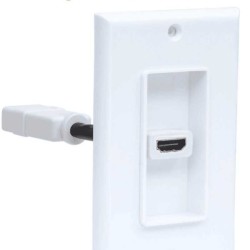 Manhattan 771719 Placa De Pared Hdmi De Un Puerto Hdmi Hembra A Hdmi Hembra Tipo Conector Blanco