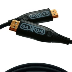 Saxxon Sx30hdf047  Cable Hdmi De 30 Metros Por Fibra Óptica 4k60hz / Fibra 4 Hilos  7 Hilos Cobre Estanado / Compatible Con Hdmi