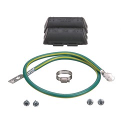 Kit De Tierra Fisica De Cable Blindado 6 Awg. Color Verde / Amarillo Con Terminación En Extremos.