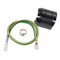 Kit De Tierra Fisica De Cable Blindado 6 Awg. Color Verde / Amarillo Con Terminación En Extremos.