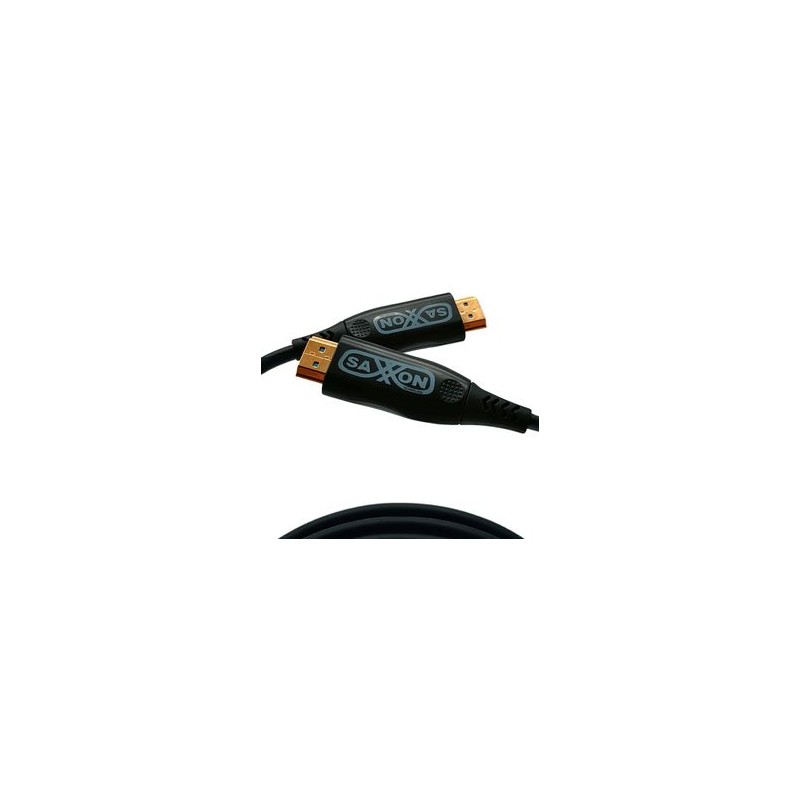 Saxxon Sx50hdf047  Cable Hdmi De 50 Metros Por Fibra Óptica 4k60hz / Fibra 4 Hilos  7 Hilos Cobre Estanado / Compatible Con Hdmi