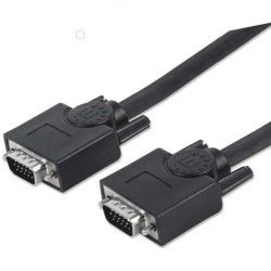 Manhattan 311731  Cable De 1.8 Metros Para Monitor Svga/ Hd 15 Macho A Hd 15 Macho/ Color Negro/
