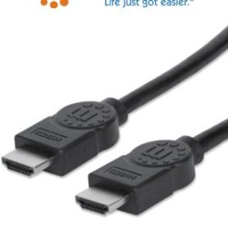 Manhattan 353274  Cable Hdmi De Alta Velocidad De 7.5 Metros/ Resolución 1080/hdmi Macho A Macho/ Soporta Canal De Retorno De Au