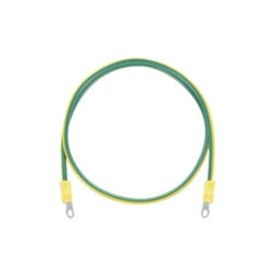 Jumper Para Puesta A Tierra Con Cable 8 Awg Con Conectores De Ojo De 50 Cm.