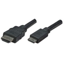 Cable Mini HDMI a HDMI MANHATTAN 304955 18 m MiniHDMI MiniHDMI Macho/Macho Negro TL1
