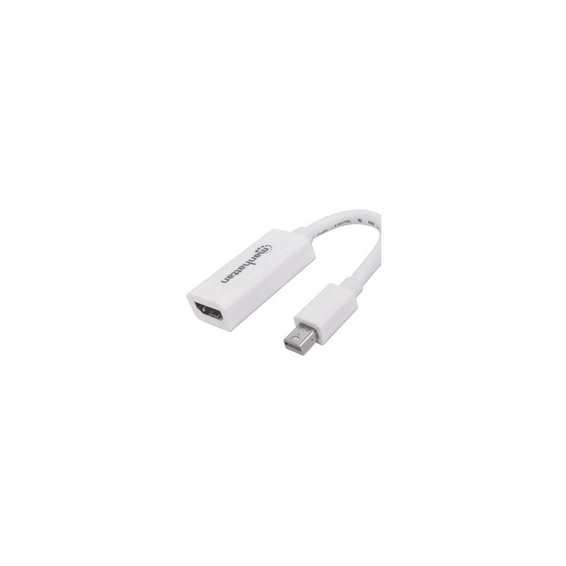 Manhattan 322461  Adaptador Pasivo De Mini Displayport A Hdmi/ Mini Displayport Macho A Hdmi Hembra/ Soporta Una Resolución De 1