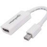 Manhattan 322461  Adaptador Pasivo De Mini Displayport A Hdmi/ Mini Displayport Macho A Hdmi Hembra/ Soporta Una Resolución De 1