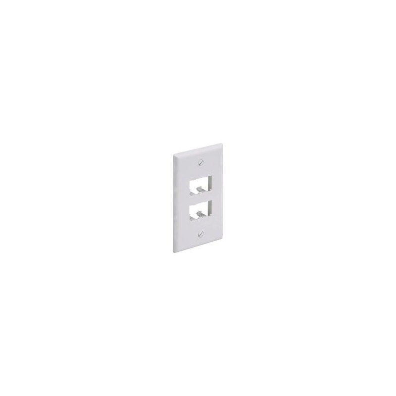 Placa De Pared Vertical Clásica Salida Para 4 Puertos Minicom Color Blanco