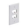 Placa De Pared Vertical Clásica Salida Para 4 Puertos Minicom Color Blanco