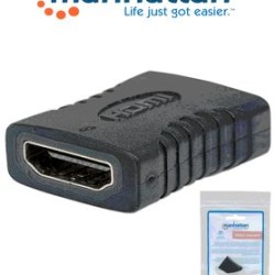 Manhattan 353465  Cople Hdmi / Hembrahembra / Conexión Recta / Resolución 4k60hz / Para Conexión De 2 Cables Hdmi