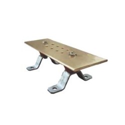 Barra Para Unión De Cobre Medidas  20 X 10.16 X 0.64 Cm. Con Aisladores