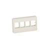 Placa De Pared Para Mueble Modular Salida Para 4 Puertos Keystone Color Blanco Mate