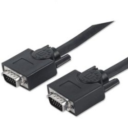 Manhattan 372978  Cable De 7.5 Metros Para Monitor Svga/ Hd 15 Macho A Hd 15 Macho/ Color Negro/