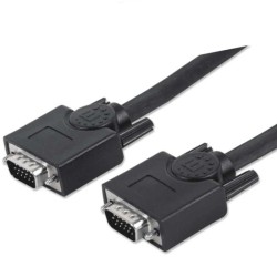 Manhattan 372978  Cable De 7.5 Metros Para Monitor Svga/ Hd 15 Macho A Hd 15 Macho/ Color Negro/