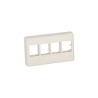 Placa De Pared Para Mueble Modular Salida Para 4 Puertos Keystone Color Blanco Mate