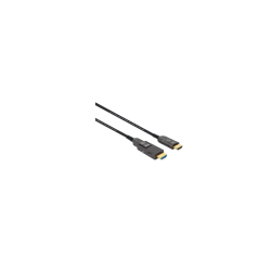 Manhattan 353243  Cable Óptico Activo Hdmi De Alta Velocidad / 4k60hz Uhd Hdmi Macho A Microhdmi Macho (tipo D) Y Hdmi Macho (ti