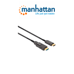 Manhattan 355193  Cable Óptico Activo Hdmi De Alta Velocidad / 4k60hz Uhd Hdmi Macho A Microhdmi Macho (tipo D) Y Hdmi Macho (ti