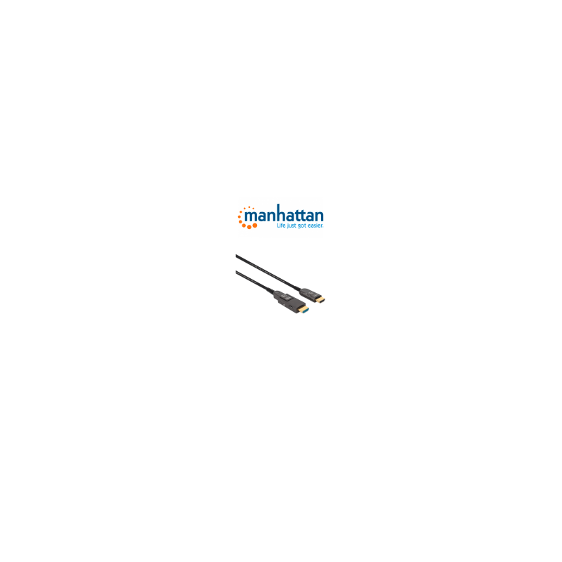Manhattan 355193  Cable Óptico Activo Hdmi De Alta Velocidad / 4k60hz Uhd Hdmi Macho A Microhdmi Macho (tipo D) Y Hdmi Macho (ti