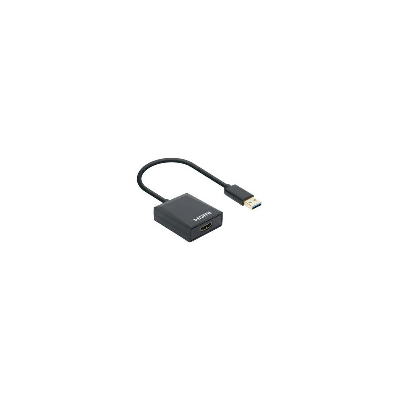 153690 Convertidor USB 3.2 Gen 1 TipoA Macho a HDMI Hembra 1080p 60Hz Negro TL1