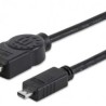 Cable HDMI  MANHATTAN 2 m HDMI MicroHDMI Macho/Macho Negro TL1