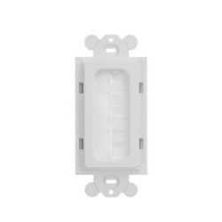 Placa De Pared Pasacables Tipo Cepillo Estándar Gfci Material Abs Color Blanco