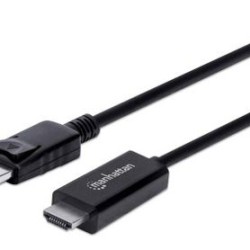 153201 Cable DisplayPort a HDMI 4k Conector Macho DP a HDMI Macho Longitud 1.8 m Color negro. SBNB600