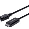 153201 Cable DisplayPort a HDMI 4k Conector Macho DP a HDMI Macho Longitud 1.8 m Color negro. SBNB600