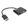 Adaptador DisplayPort  TRIPPLITE  P13606NHVV2 DisplayPort VGA/HDM Negro TL1