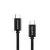 Cable ADATA USB Tipo C  USB Tipo C.  Conector reversible tipo C potencia máxima de salida de 100 W Tejido de nailon (1 M de lon