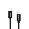 Cable ADATA USB Tipo C  USB Tipo C.  Conector reversible tipo C potencia máxima de salida de 100 W Tejido de nailon (1 M de lon