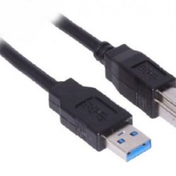 CABLE USB BROBOTIX V3.0 AB 1.8MTS USB 3.0 USB 3.0 Macho/Macho 18 m Negro IDCARDKR2K