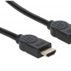 Cable HDMI 2.0 Alta Velocidad con Canal Ethernet Premium 4K60Hz MANHATTAN 355346 1.8 m Macho Negro TL1