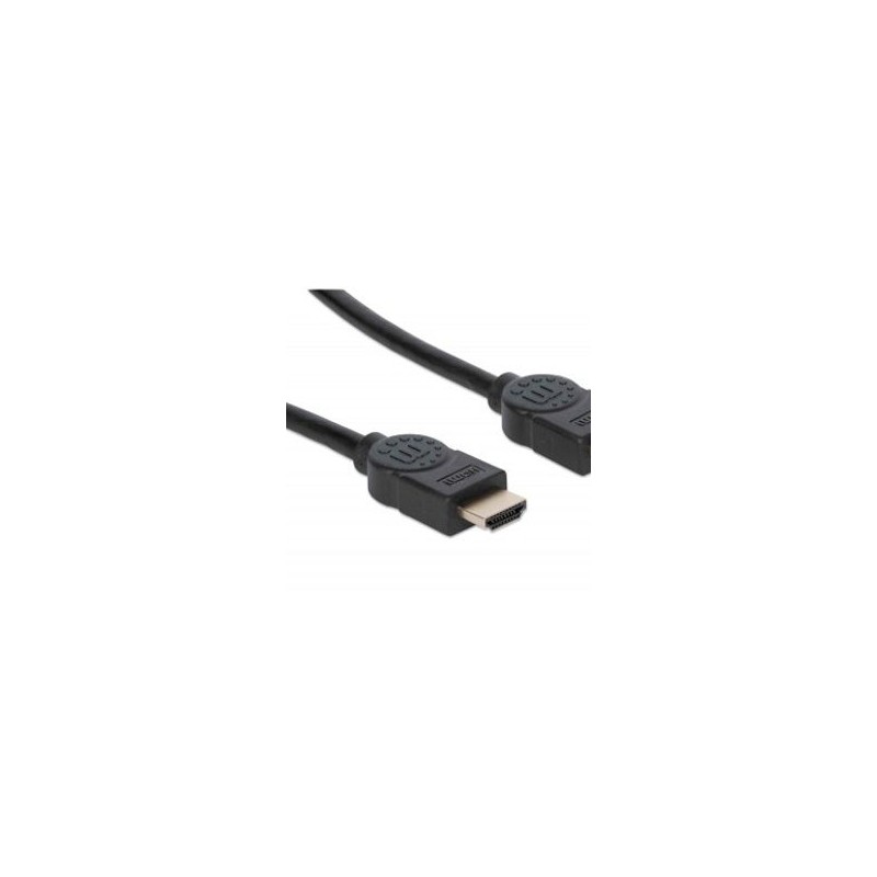 Cable HDMI 2.0 Alta Velocidad con Canal Ethernet Premium 4K60Hz MANHATTAN 355346 1.8 m Macho Negro TL1