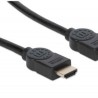Cable HDMI 2.0 Alta Velocidad con Canal Ethernet Premium 4K60Hz MANHATTAN 355346 1.8 m Macho Negro TL1