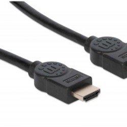 Cable HDMI 2.0 Alta Velocidad con Canal Ethernet Premium 4K60Hz MANHATTAN 355346 1.8 m Macho Negro TL1