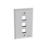 Placa De Pared Vertical Salida Para 3 Puertos Keystone Color Blanco