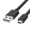 Cable USB A a MICRO USB V8 color negro. 1 metro de largo. Alta resistencia de materiales y carga rápida DBGUSBMN NMG-30U2