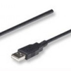 Cable USB tipo B MANHATTAN 3 m USB A USB B Macho/Macho Negro TL1