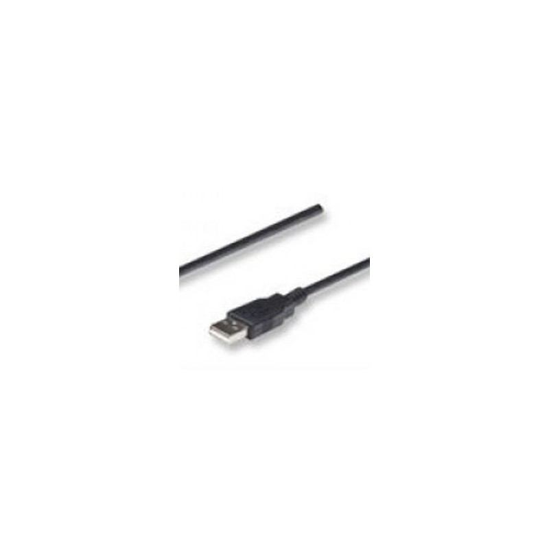 Cable USB tipo B MANHATTAN 3 m USB A USB B Macho/Macho Negro TL1