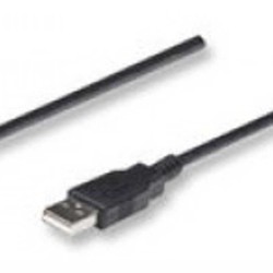 Cable USB tipo B MANHATTAN 3 m USB A USB B Macho/Macho Negro TL1