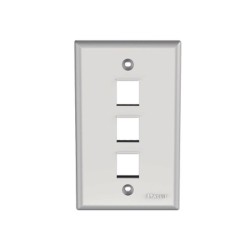 Placa De Pared Vertical Salida Para 3 Puertos Keystone Color Blanco